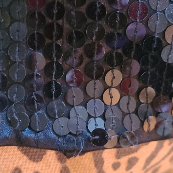 Vintage I. Magnin Black Sequin Evening Dress - Picture 10 of 12